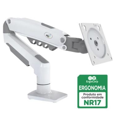 Imagem de Suporte Articulado Para Monitor De 17 A 27 ElG, De Mesa, Com Pistão A Gás, Branco - F80W
