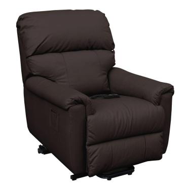 Imagem de Poltrona Reclinável Elétrica com Controle Kyoto Lift Couro Tabaco - Gran Belo