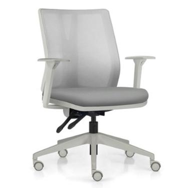 Imagem de Cadeira de Escritório Giratória Diretor Flow F02 Base Cinza Sintético Cinza - Lyam Decor