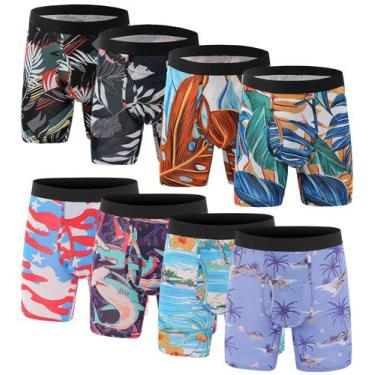 Imagem de Cuecas boxer masculinas Xaanelr Bamboo Viscose, pacote com 8