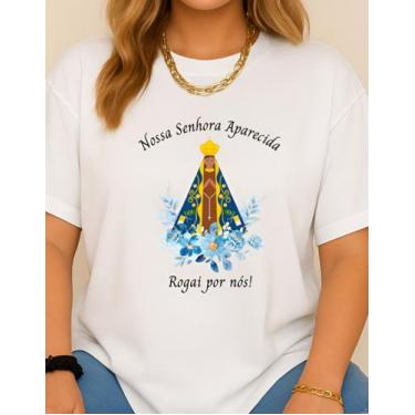Imagem de Camiseta Nossa Senhora Aparecida Mãe Rainha Católica Cristã - Genérica