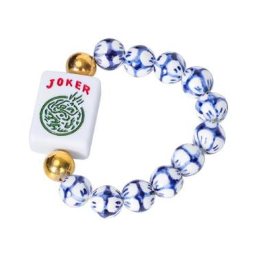 Imagem de Acessório American Mahjong Jongyance azul/branco com Joker
