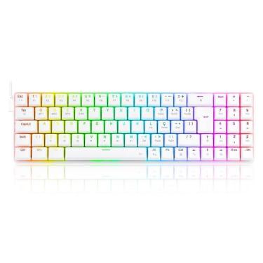 Imagem de Teclado Mecânico Gamer Redragon Ashe - ABNT2 - RGB Chroma - Switch Blue - Branco - K626-KB-W-Unissex
