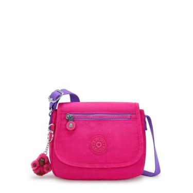Imagem de Kipling Mini transversal Sabian feminina, bolsa leve para o dia a dia, bolsa de ombro, Rosa azalea, 7.75''L x 5.75''H x 3.25''D