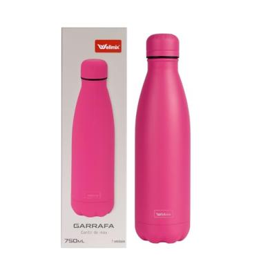 Imagem de Garrafa Termica de 750ML com Isolamento a Vaco para Manter Bebidas Quentes ou Frias Ideal para Viagens Esportes e Trabalho Diario (Rosa)