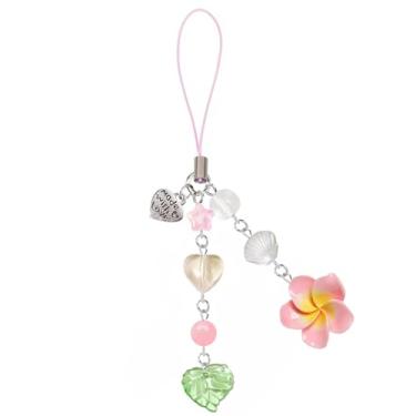 Imagem de Amuletos de telefone com flores de hibisco, lindas flores tropicais havaianas Y2K, correias para celular artificiais, estrela, coração, contas, verão, flores, acessórios de praia, decoração kawaii