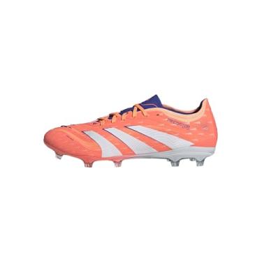 Imagem de adidas Tênis unissex Pro Firm Ground, Coral sinal/branco/feixe laranja, 9.5 Women/8.5 Men