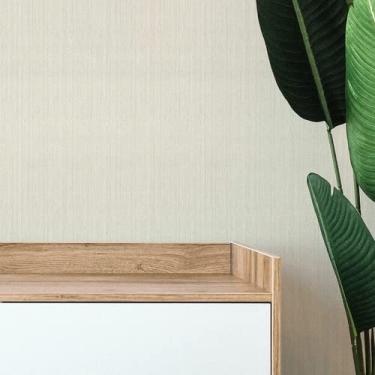 Imagem de Papel De Parede Adesivo Linho Tons Bege Rolo 1m