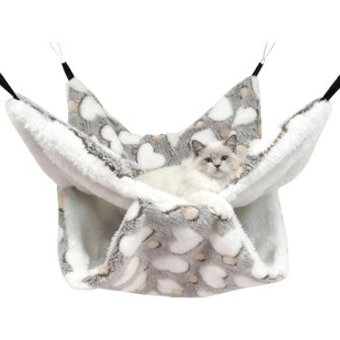 Imagem de OINEEDU Rede para gaiola de animais pequenos – Rede para cama macia e quente para gatinho, furão, esquilo, rato, hamster ou outros animais pequenos – 34 x 34 cm