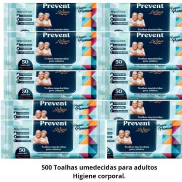 Imagem de Kit 500 Toalhas Umedecidas Para Adultos - Banho de Leito Prevent Wipes
