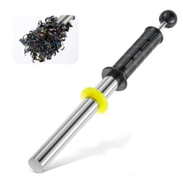 Imagem de Ferramenta de coleta magnética com cavacos magnéticos de liberação e varinha coletora de lascas que pode recuperar pregos, parafusos e objetos de metal com segurança através de objetos resistentes e