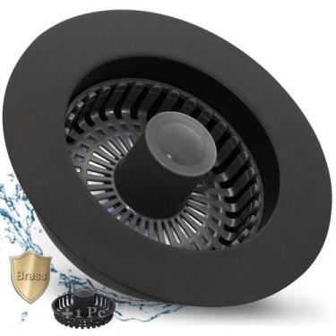 Imagem de Tampa de drenagem para pia de cozinha BAOLSLS 3 em 1 em latão preta