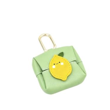 Imagem de 1 pç carteira feminina moderna limão mini batom armazenamento porta-moedas pingente adequado para transporte ao ar livre