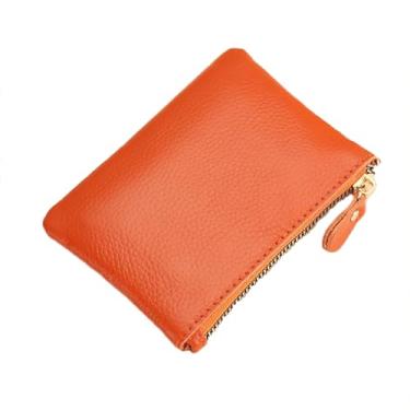 Imagem de Carteira feminina bolsa de dinheiro multifuncional porta-cartões com zíper, Laranja, One Size, Tendência
