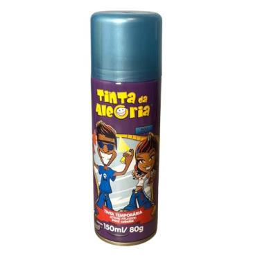 Imagem de Tinta de Cabelo Temporária Spray Colorido – Sai com Água, Ideal para Carnaval, Festas e Fantasias – Uso Infantil e Adulto, Fácil Aplicação e Remoção (Azul Metálico)