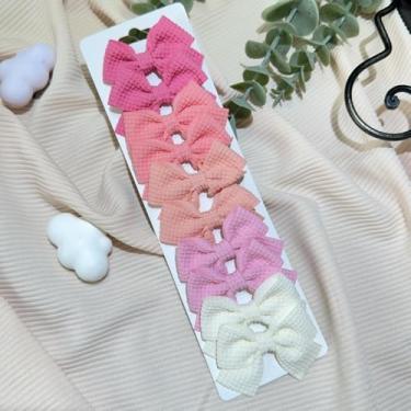 Imagem de 10 peças de laços de cabelo para mulheres rosa bege grampos de cabelo fitas grandes cauda longa acessórios de grampo de cabelo grande