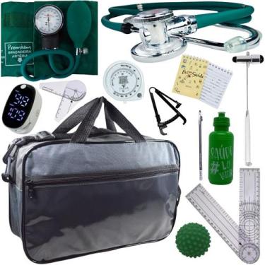 Imagem de Kit Bolsa Fisioterapia Acadêmico Martelo Buck Goniômetro Completo - In