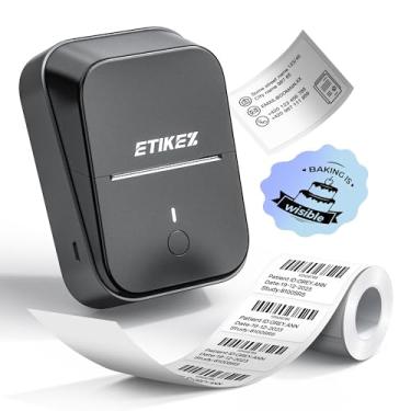 Imagem de ETIKEZ Máquina de etiquetar PM260, impressora de etiquetas Bluetooth de 5 cm, etiquetadora portátil sem tinta para casa, cozinha, escola, escritório, cinza escuro