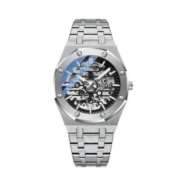 Imagem de Relógio Masculino Automático Mecânico De Aço Inoxidável Com Tourbillon