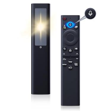 Imagem de WDZP Novo controle remoto de voz solar BN59-01385A para Smart TVs Samsung 2021-2022 Serif Crystal Solar UHD Neo QLED OLED 4K 8K com 4 botões de atalho
