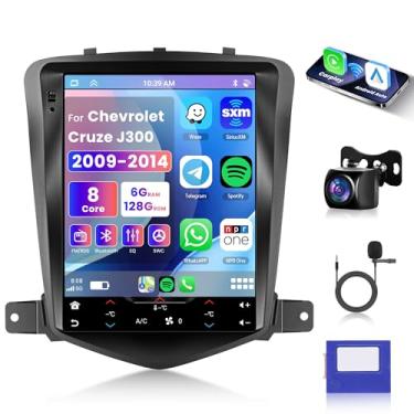 Imagem de Rádio automotivo 8Core 6G + 128G Android Upgrade para Chevrolet Chevy Cruze J300 2009-2015, Rimoody 9,7 polegadas 1024 x 600 HD IPS estilo Tesla tela sensível ao toque sem fio Carplay Andriod Câmera