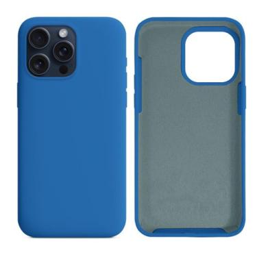 Imagem de Capinha Compatível com iPhone 15 Pro Max Silicone Aveludada - GCM CASE