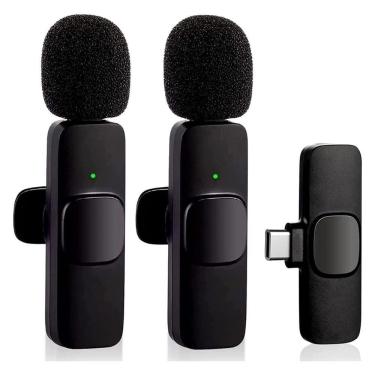 Imagem de Microfone Lapela Sem Fio Compatível Android Usb C Type C