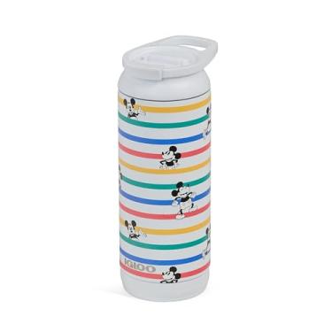 Imagem de Igloo Lata Mickey Stripe de 473 ml, copo isolado de aço inoxidável