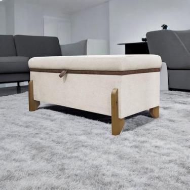 Imagem de Recamier Puff Baú Sapateira Organizador Para Briquedos Cobertor Cama Q