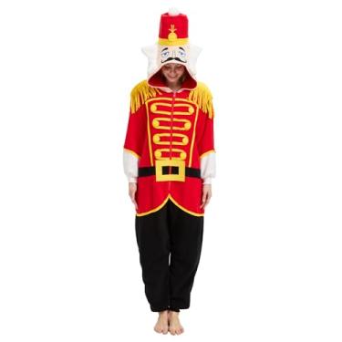 Imagem de NAMHTOM O Quebra-Nozes Pijama Quebra-Nozes Fantasia Quebra-Nozes para Adulto Halloween Cosplay Desenho Quebra-Nozes Pijamas Mulheres Homens, Fantasia de body quebra-nozes, M