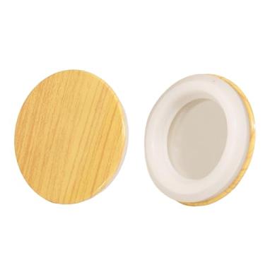 Imagem de Tampas de frascos de vela, tampas de copo para fabricação de velas com gaxeta, selam e prendem suas velas - 8 cm de metal de bordo escuro, 16 peças