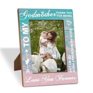 Imagem de XHWLYN Moldura de madrinha Thank You For Being Such An Important Piece Of My Life, moldura de madeira, madrinha, aniversário, ação de graças, presente de Natal, decoração de mesa, moldura de lembrança