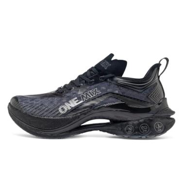 Imagem de ONEMIX T700 Tênis masculino de corrida de maratona de placa de carbono profissional com suporte estável e alívio de choque ultraleve, Preto, 37