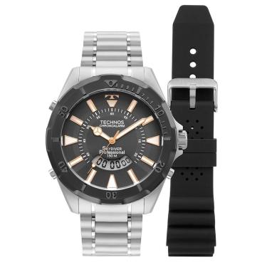 Imagem de Relógio Technos Masculino Skydiver Bicolor - Wt2050av-t1f Wt2050av-t1f