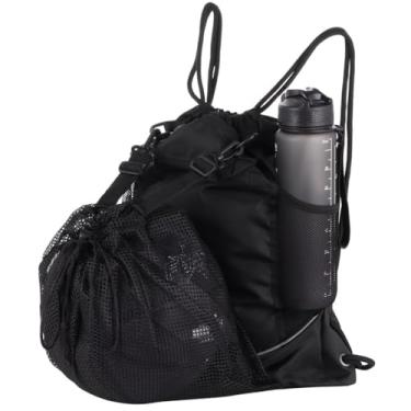 Imagem de Mochila esportiva durável com cordão impermeável com vários bolsos para futebol, vôlei