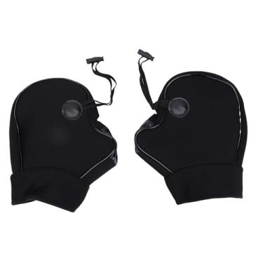 Imagem de Luocute 2 PCS Luvas de Guiador para Motocicletas, Protetores Térmicos de Mão Impermeabilizantes à Prova de Com Forro de lã de Pelúcia, Luvas Powersports para Motos de Neve ATV e