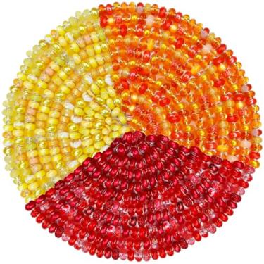 Imagem de Exway Contas espaçadoras europeias de grandes orifícios, 150 peças de varinhas de fadas com furo grande, contas de jardim para decoração de estacas, contas de murano, contas de cristal para bricolage