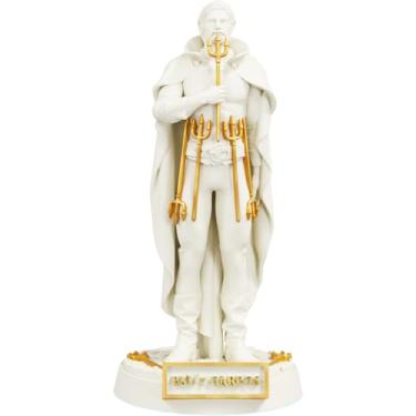 Imagem de Estátua Exu 7 Garfos Umbanda Candomblé (Cor Mármore Dourado)