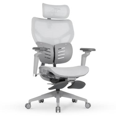 Imagem de Cadeira Escritório Ergonomica DT3 Glacius com Apoio de pé, Revestimento Mesh DT3 Polytex™, Encosto SpineSync Full™, Apoio de cabeça profissional 4D, Apoio braços 5D, Apoio lombar 2D. (Black)