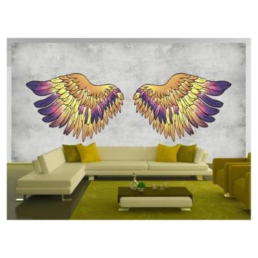 Imagem de Papel De Parede 3D Arte Asas Selfie Insta Cores 3,5M Tra384 - Você Dec