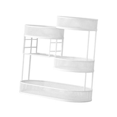 Imagem de Llazsybz Prateleira de Ferro de Quatro Níveis para Frutas, Organização E Decoração de Cozinha, Branco