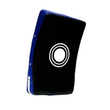 Imagem de menolana Almofada de chute curvada Almofada de boxe Almofada de soco Saco de soco Almofada de sparring Almofada de bloqueio Alvo de pé para Muay Thai Taekwondo, Preto Azul