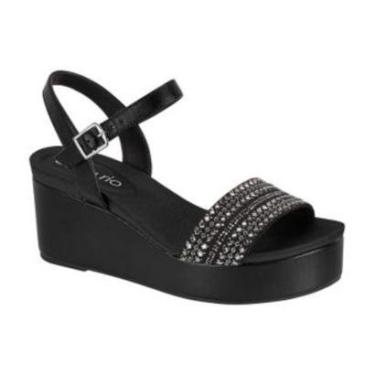 Imagem de Sandália Beira Rio Feminina Anabela Pedras Brilho 8407.142-Feminino