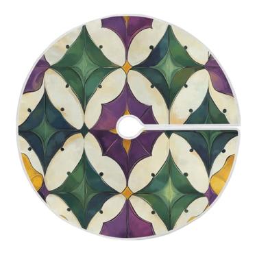 Imagem de Blueangle Saia de árvore de carnaval de 90 cm saia de poliéster macio para decoração de carnaval (132)