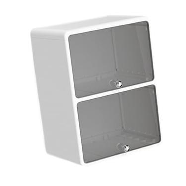 Imagem de WeiLaiKeQi Organizador de escritório, caixa de armazenamento de mesa, economiza espaço, com tampa para arquivos domésticos, ao desgaste, suporte para, Preto 33.2x24.5x45cm