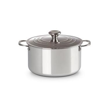 Imagem de Caçarola Funda com Tampa Signature 3-Ply Aço Inox 24 cm Le Creuset