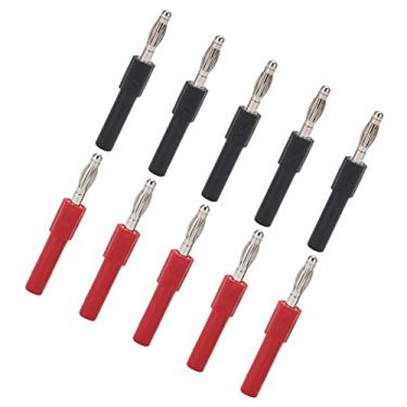 Imagem de Luqeeg Adaptador de Tomada Banana de Alta Condutividade, Conector Elétrico Estável, 5 Conjuntos para Instrumentos de Teste, Equipamentos Industriais