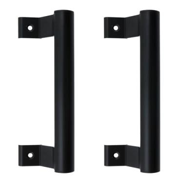Imagem de Bitray Puxador de porta deslizante de 20 cm de liga de alumínio preto para portas de vidro