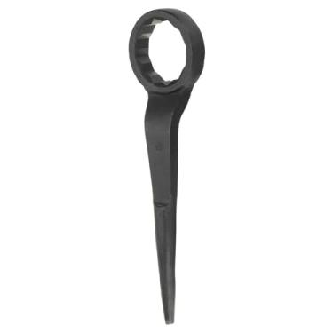 Imagem de HARFINGTON Chave de cabeça única 95 mm 45 # Chave inglesa métrica de escurecimento de aço com chave de impacto tipo anel de extremidade de caixa de cabeça única com cauda pontiaguda para manutenção de