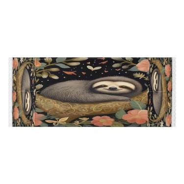 Imagem de Wassud Capas de lavadora e secadora de preguiça na árvore, protetor de lavadora com sacos de armazenamento, capa de geladeira à prova de poeira com bolsos para lavanderia doméstica, cozinha, 120 x 55